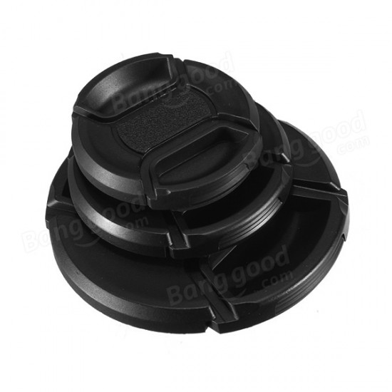 Universal Center Pinch Snap Front Cap For Lens 49-82mm