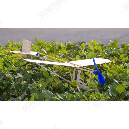 VA04 1920'S Power Gliders DIY Handmade Assemble Rubber Band Powered Outdoor KIT Airplane Model Toy for Kids Birthday Gift