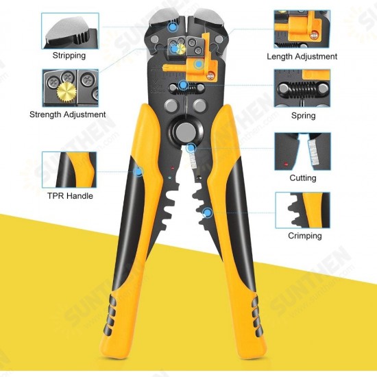 HSC8 6-6A Crimping Pliers + Ye-1 Wire Stripping Pliers + 1200pcs Terminal Set