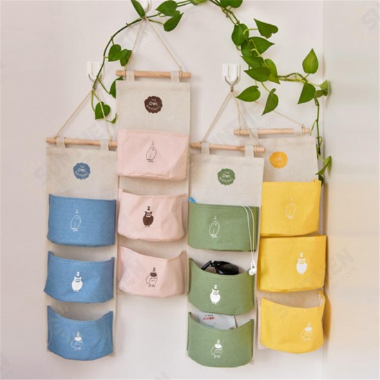 3 Bags Hanging Storage Bag Organizer Container Car Bathroom Door Wardrobe Wall Home Decorations