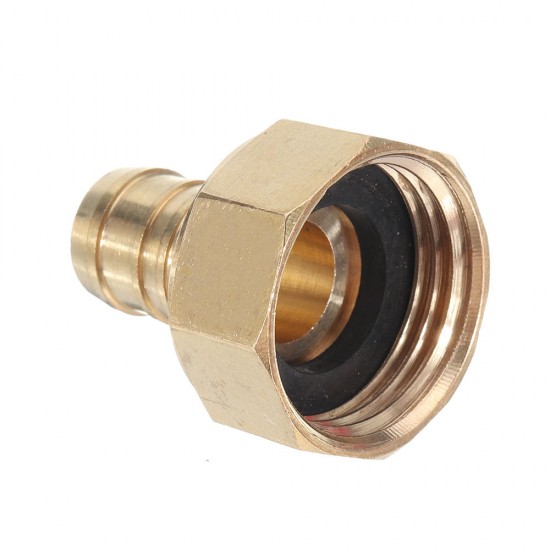 3/4inch NPT Brass Male Female Connector Garden Hose Repair Quick Connect Water Pipe Fittings Car Wash Adapter w/ Adjustable Ear Hose Clamp Clip