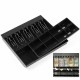 Black 5 Bills 8 Coins Cash Register Money Tray Cashier Storage Box Money Drawer Coin Holder