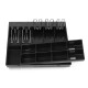 Black 5 Bills 8 Coins Cash Register Money Tray Cashier Storage Box Money Drawer Coin Holder