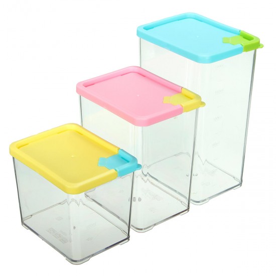 Kitchen Storage Box Case Organizer Food Grain Bean Rice Dried Fruit Container Dispenser