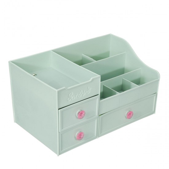 Plastic Desktop Organizer Makeup Organizer Cosmetic Storage Box Stationery Holder Home Decorations