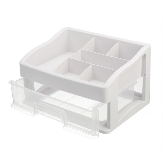 Plastic Makeup Holder Box Storage Desktop Container Cosmetic Jewelry Container Table Organizer