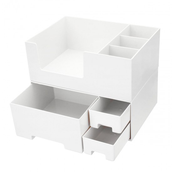 Single/Double Top/Bottom/Tiers Desktop Plastic Organizer Makeup Cosmetic Storage Box