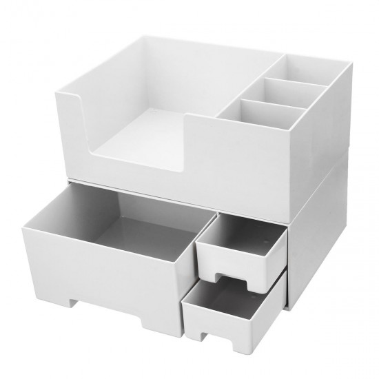 Single/Double Top/Bottom/Tiers Desktop Plastic Organizer Makeup Cosmetic Storage Box