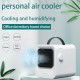 MH02A Portable USB Air-Conditioning 2.5m/s Cooling Fan Negative Ion Purifier Air Cooler Stepless Speed Regulation for Home Office