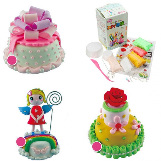 Paper Clay DIY Cake Figures With Manual SOFT Ultralight Non-Toxic Non-Brushed Magical Space Mud