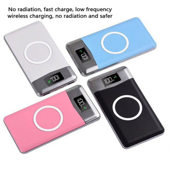 DIY Power Bank Case 10000mAh Wireless Charger LCD Digital Display Fast Charging Powerbank Kit For iPhone XS11Pro Mi10 Note 9S