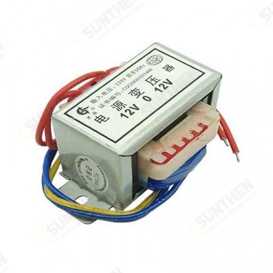 15W EI57 Power Transformer Input AC 220V to AC 6V 9V 12V 15V 18V 24V Output Single/Double Ferrite Copper Core Voltage