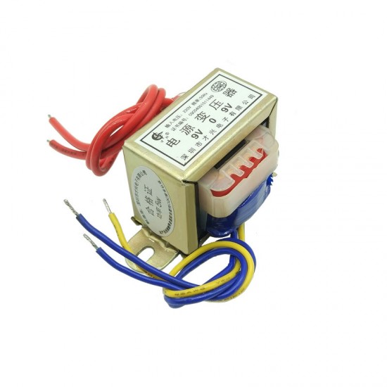 AC 220V Input to AC 6V 9V 12V 15V 18V 24V Output 5W EI 50Hz Single/Dual Voltage Copper Power Transformer