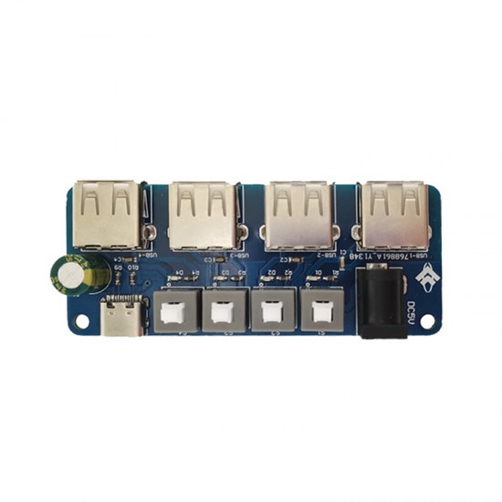 Power Expansion Module Button Control 5V 4-way USB Distribution Board Power Supply Hub