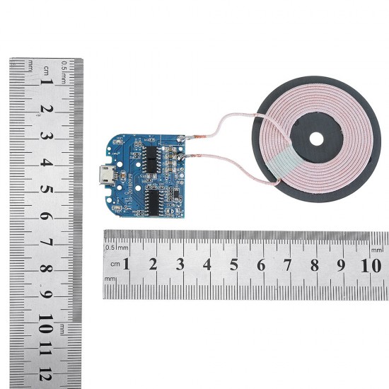 Wireless Charging Receiver Charger Module Micro USB Mobile Phone Charger Board DC 5V 2A 10W for Electronic Diy