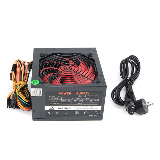 110V-230V 12cm Fan ATX Power Supply Fan 24 Pin PCI SATA ATX 12V Molex Connect 80+ Gold