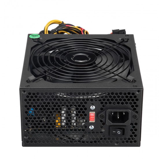 1200W Computer Power Supply Module PC PSU 24Pin SATA 6Pin 4Pin Quiet LED Fan 80 Plus