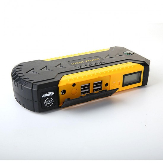 12V 82800mAh Jump Starter Engine Emergency Start Battery 4 USB Power Bank LED W/ Smart Clip