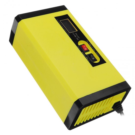 DC 12V 8A Pulse Repair Battery Charger For Car Motorcycle AGM GEL WET Lead Acid Battery LCD