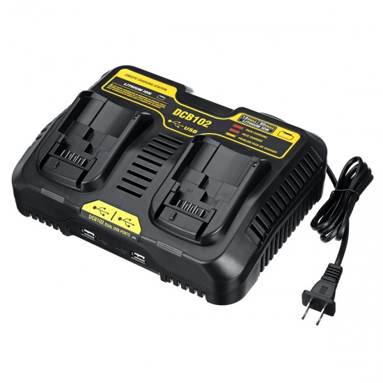 Dual Charger DCB200 DCB115 Lithium-Ion Battery DCB112 DCB105/015 Power Tool Battery Charger