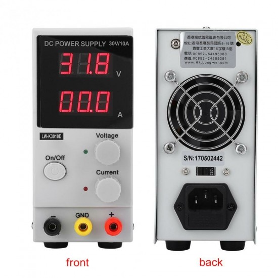 LW-K3010D 110V/220V 30V 10A Adjustable Digital DC Power Supply Switching Power Supply