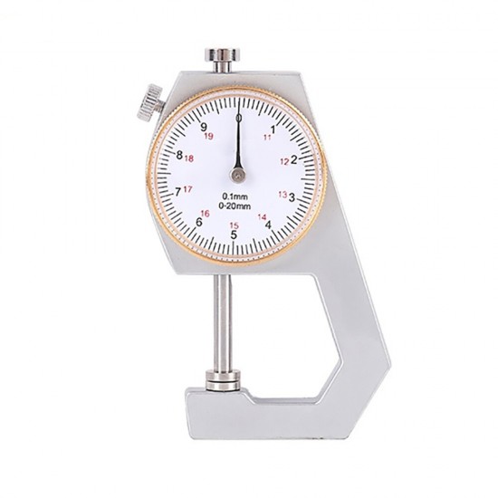 0-20/25mm Range Measuring Tool 0.1/0.01mm Resolution Round Dial/Digital Display Thickness Gauge