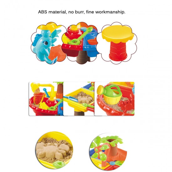 2 IN 1 Multi-style Summer Beach Sand Kids Play Water Digging Sandglass Play Sand Tool Set Toys for Kids Perfect Gift