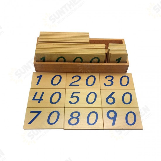 Baby Toys Montessori Math Digital Wooden Cards with Box Educational Early Learning Toys