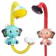 Electric Elephant Faucet Shower Water Spray Baby Bath Toy Two Water Outlet Modes for Kids Swimming Bathroom