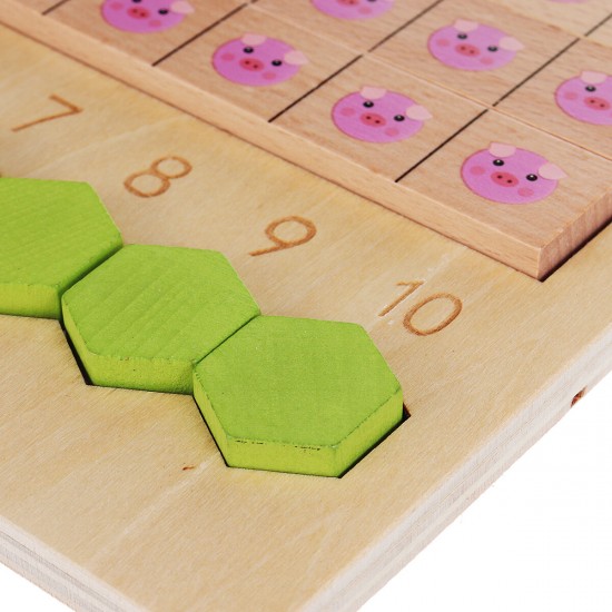 Kids Wooden Counting Montessori Toys Numbers Match Education Teaching Math Toys