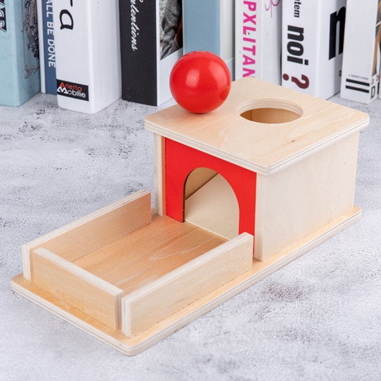 Montessori Object Permanence Box Wooden Permanent Box Practical Learning Educational Toy for Kids Gift