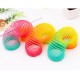 Plastic Rainbow Circle Folding Coil Colorful Spring Children Funny Classic Toy Development Toys Gift