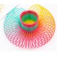 Plastic Rainbow Circle Folding Coil Colorful Spring Children Funny Classic Toy Development Toys Gift