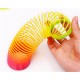 Plastic Rainbow Circle Folding Coil Colorful Spring Children Funny Classic Toy Development Toys Gift