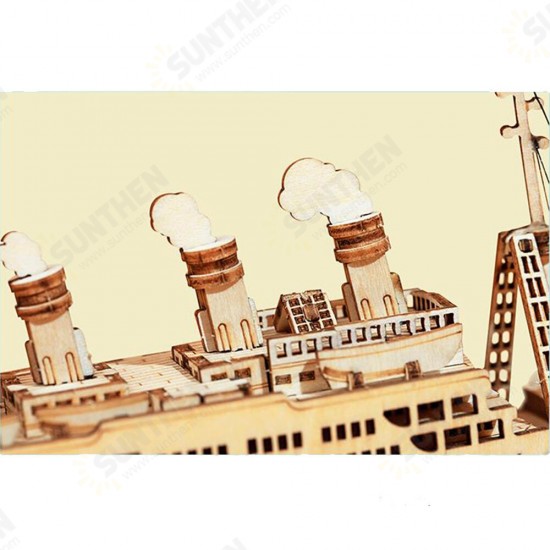 TG306 Voyage Cruise Ship 3D Puzzle DIY Hand-assembled Wooden Sailing Model Toys