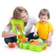 Simulation Kids Kitchen Cooking Tools Doctor's Makeup Playing Education Pretend Toy Set with Carrying Backpack