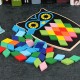 Wood DIY Assembly Jigsaw Puzzle Toy Colors Shapes Cartoon Fish Owl Matching Cards Toy for Children Learning