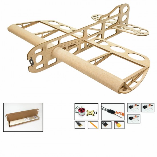 R0104 600mm Wingspan Balsa Wood Aircraft RC Airplane PNP