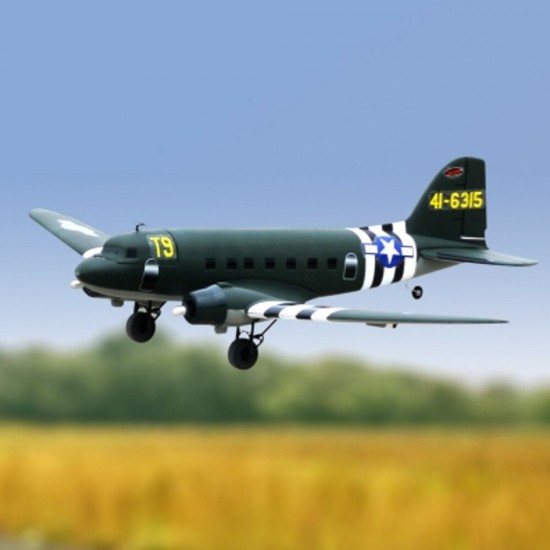 C47 Skytrain Green V2 1470mm Wingspan EPO Twin Engine RC Airplane Beginner PNP