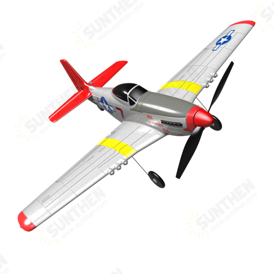 Mini Mustang P-51D 761-5 EPP 400mm Wingspan 2.4G 6-Axis Gyro RC Airplane Trainer Fixed Wing RTF One Key Return for Beginner