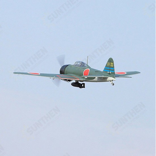 A6M Zero 1400mm (55.1inch) Wingspan Green RC Airplane PNP