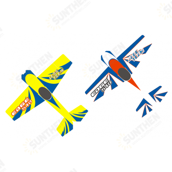 840mm Wingspan F3P EPP Fancy EDGE 540 4mm 4D RC Airplane KIT Blue/Yellow