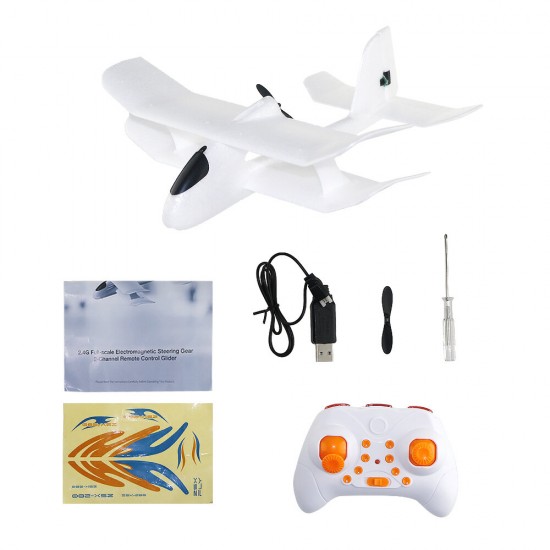 ZSX-280 2.4GHz 280mm Wingspan EPP Full-scale Electromagnetic Servo Indoor Biplane RC Airplane RTF