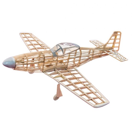 P51-D Mustang 400mm Wingspan Balsa Wood Laser Cut RC Warbird Airplane KIT