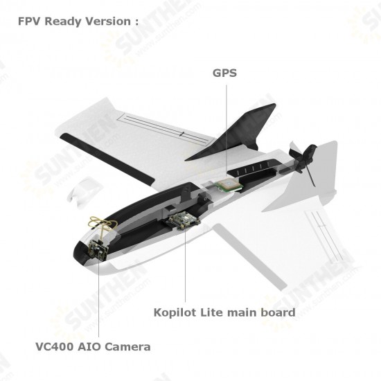 Dart250G 570mm Wingspan Sub-250 grams Sweep Forward Wing AIO EPP FPV RC Airplane PNP/FPV Ready Version