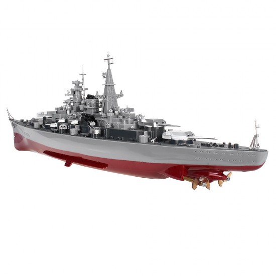 HT 1/360 3827B 71cm Warship Rotable Turret Ship 2.4G 4CH Wireless RC Boat Vehicle Models