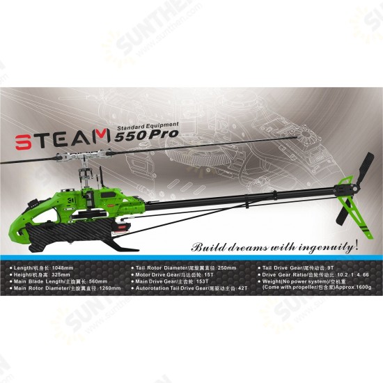 550 Pro MK55PRO 6CH 3D Flying RC Helicopter Combo Version With Main/Tail Blade Metal Tail Set