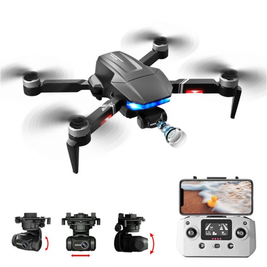 S7S GPS 5G WiFi FPV with 4K EIS HD Dual Camera 3-Axis Gimbal Optical Flow Positioning Brushless Foldable RC Drone Quadcopter RTF