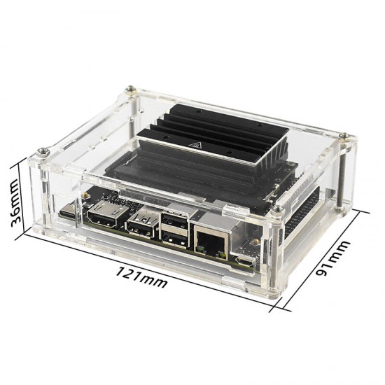 Jetson Nano Case Development Board Acrylic Transparent Shell Protective Case with Cooling Fan