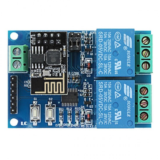 5V ESP8266 Dual WiFi Relay Module Internet Of Things Smart Home Mobile APP Remote Switch